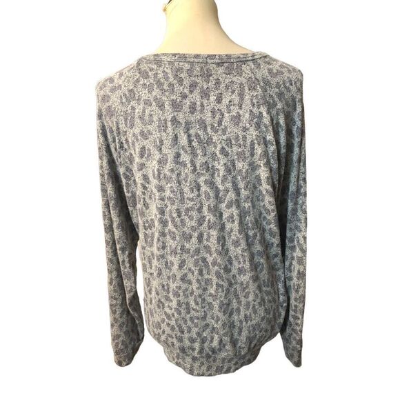 Buffalo David Britton gray pullover leopard print sweater Size L - Picture 7 of 14